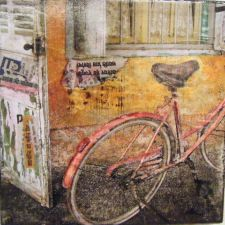 bike, art, mixed media