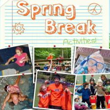 spring, break, fun, friends, camps, programs, sports, arts, crafts, games, swimming, skating, soccer, golf, rock climbing, karate, tae kwon do, 3d, animation