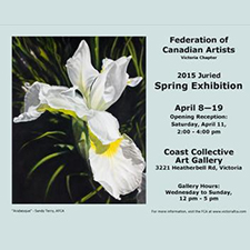 FCA Victoria Chapter Spring Show 2015, Sandy Terry, Original Art for Sale, Art Exhibitions Vancouver Island, Art Shows Victoria, Galleries Victoria