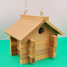 Log cabin birdhouse, house and home, Arts, Crafts, LostArtsClub