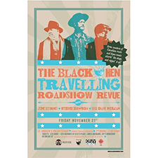 Jim Byrnes, Steve Dawson, Big Dave McLean, concert, roots music, folk music, Black Hen Travelling Roadshow Revue