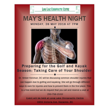 golf, kayak, kayaking, shoulder pain, shoulder injury, chiropractic, free event