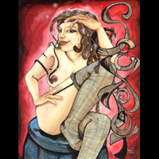 Join, Island illustrators, Naughty & Nice, Art, Exhibition, Valentine's, Fun Night. Illustration, Beth Dunlop.