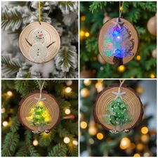 LostArtsClub, holiday ornament craft, seaglass art, DIY snowman, rustic decor, handmade gift