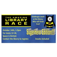 teen, race, amazing race, superhero, library, free, duncan, cowichan, saturday, fun, youth, young, activity, competition, prize