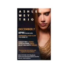 Live, Live Music, Live Jazz, Piano, Trio, Jazz, Ashley Wey, Hermann's 