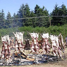 food, barbecue, lambs, Saturna, Canada Day, picnic,