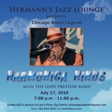 Harmonica Hinds, Blues, Hermann's, Chicago Blues Legend