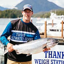 tofino events, tofino saltwater classic, fishing derby, tofino resort + marina, tofino bc, community fundraisers, salmon, coho, tuna, coldwater fishing, brendan morrison, NHL, 