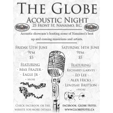 Music, acoustic, Globe, Nanaimo, Live, food, beer, restaurant