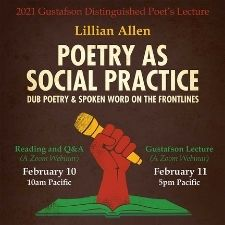 dub, poet, Lillian, Allen, Gustafson, poetry, lecture, reading, VIU