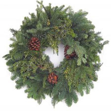 Christmas, wreath, holiday, greenery