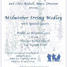 Music, concert, violin, viola, cello, bass, strings, orchestra, accordion, singalong, carols