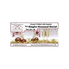 Singles, dating, singles event, mixer, meetup, Courtenay, Comox, Cumberland, Campbell River, Christmas, party