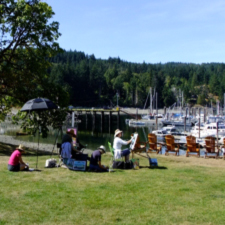painting, paintout, art, free, Quadra Island, plein air