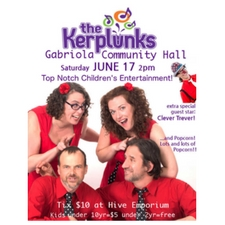 The Kerplunks, Kids Music, Vancouver island, Gabriola island, Children's concerts, 