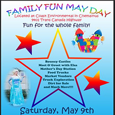 family, fun, fundraiser, ecole north oyster, elsa, bouncy castles, face painting, food trucks, fire truck, children, mother's day