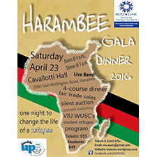 Harambee, music, dinner, food, fundraiser, university, support, local