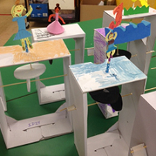 cardboard, automata, machines, art, design, gears, workshop, science,
