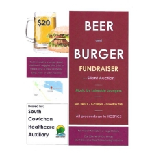 beer, burger, pub, music, silent auction, fundraiser, hospice