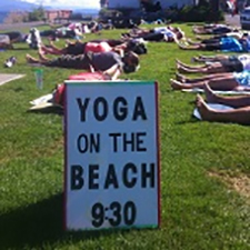 yoga, summer, beach, Qualicum