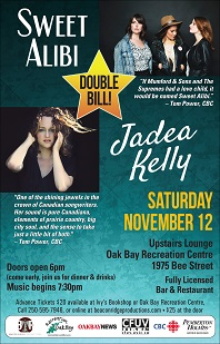 Sweet Alibi, Jadea Kelly, Beacon Ridge Productions, Upstairs Lounge, Live music, concert, Oak Bay