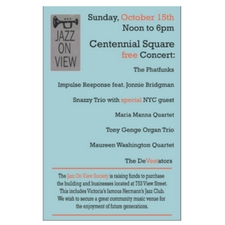 music, jazz, all ages, concert, free, centennial square, 