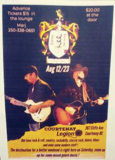 Courtenay Legion, mixed genre, dancing, live music, entertainment