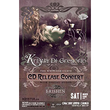 Kristia Di Gregorio, CD release concert, live music, folk, roots, gypsy jazz, 