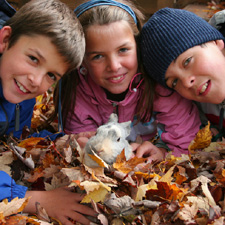 Fall - Kids with Bunny