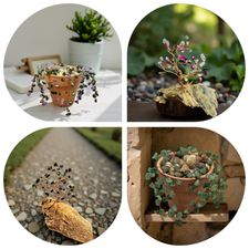 arts, crafts, wire-wrapping, gemstone-art, copper-tree, faux-plant, handmade-decor, lostartsclub