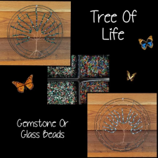 tree of life, gemstone beads, glass beads, copper wire, art, crafts, pub nights, craft nights