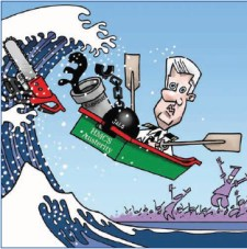 Stephen Harper, democracy, mining, pipelines