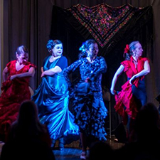 COmox Valley Flamenco Studio, tomomi Ozaki, Brittany Bowman, Brynn Lamont, Edith Jacob, Kerry Griffiths, Laura Busheikin, live music, guitar, Spanish, flamenco, Comox, Courtenay, Little Red Church, Comox, Buleria Productions