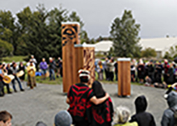 Indigenous, art, community centre, sculpture, Carey Newman