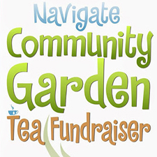 navigate, NIDES, garden, tea, music, plants, bulbs, community, art, raffle, auction