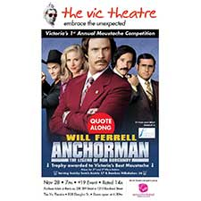 movember, moustache, anchorman, movie, film, cinema, theatre, event, charity, donation, competition, contest, victoria