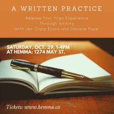 yoga, writing, Hemma, movement, workshops, A Written Practice, yyj