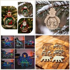 arts, crafts, layered-wood-art, wood-ornaments, wildlife-art, holiday-decor, diy, lostartsclub