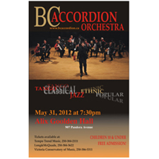 music, concert, accordion, victoria, bc, Jelena, Milojevic