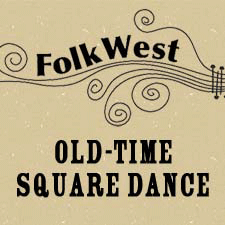 FolkWest, logo, square dance, social dance, dance, music, folk, old-time, country, bluegrass, fundraiser