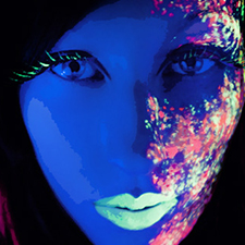 full moon party, full, moon, party, black light, body paint, DJs, bucket, victoria