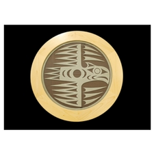thunderbird, spindle whorl, glass, art