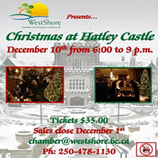 Hatley Castle, WestShore Chamber, Christmas Party