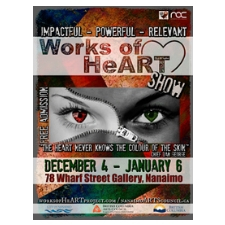 art, show, exhibition, nanaimo, event, gallery, nac, arts council, works of heart show, works of heart project