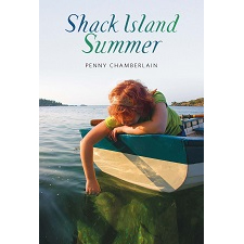 book cover, shack island summer