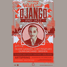 Django, jazz, guitar, live music, concert, accordion, quinn bachand, oliver gannon, cory pesaturo, brishen