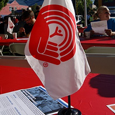 united way, logo, flag, kick off, breakfast