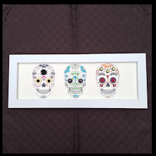 painting, mixed media, lost arts club, art, nanaimo, workshop, skull, Halloween