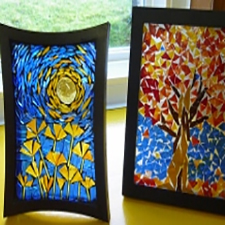 stained glass mosaic DIY arts crafts